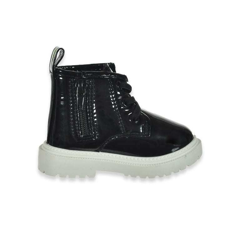 Baby black patent boots online