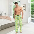 thumbnail image 7 of FREEAMG Lemon Pajama Pants for Men, Men's Separate Bottoms, Pure Cotton Comfortable Lounge Pants for Men（343）, 7 of 7