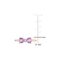 thumbnail image 2 of Gem & Harmony 4/5 Carat (Ctw) Amethyst Heart Bow Ring in 10K Yellow Gold for Women, 2 of 6