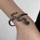 thumbnail image 1 of Pulsera de serpiente de cadena de mano para mujer, pulsera con anillo de dedo, pulseras con arnés de mano esclava, joyería de mano de serpiente para fiesta, 1 of 3