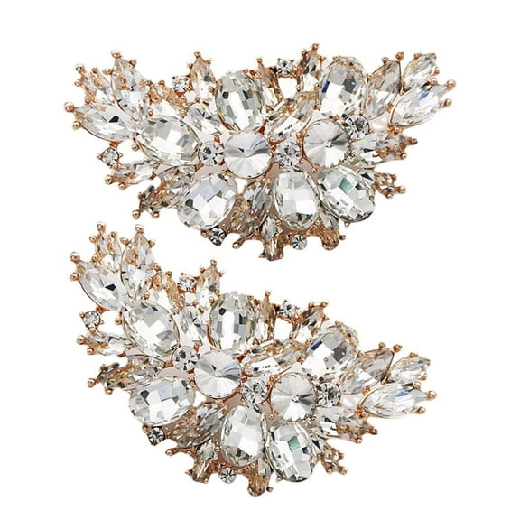 HOMEMAXS  Rhinestone Clog Charms Dressy Shoe Buckle Accessories Woman