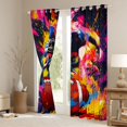 thumbnail image 3 of Erosebridal Teens Football Gamer Blackout Curtains Set of 2 (52x84 Each),Sport Graffiti Splash Window Curtains for Boys Girls,Luxury Bedroom Decor, 3 of 6