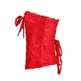 thumbnail image 4 of Dewadbow Women Lace Corsets Brocade Waist Brocade Overbust Lingerie Bustier, 4 of 6