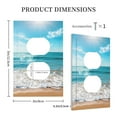 thumbnail image 3 of Daiia Sunny Ocean Waves Pattern Decorator Wall Plate Child Safe Outlet Cover, Switch and Outlet Covers,Size 1-Gang 5.0" x3.0" , Polycarbonate Thermoplastic-Style S, 3 of 6