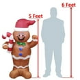 thumbnail image 7 of 5 Ft BrownRed Waving Gingerbread Man Christmas Holiday Home Decorations Outdoors Xmas New Year Party Shop Yard Garden Decoration, 7 of 7
