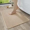thumbnail image 5 of YOUMAI Bathroom Rugs Non Slip Absorbent Mat Weave Texture Rubber Backing Thin Bathroom Mats Fit Under Door Bathroom Floor Bathtub Shower, 40x60CM, Beige, 5 of 9
