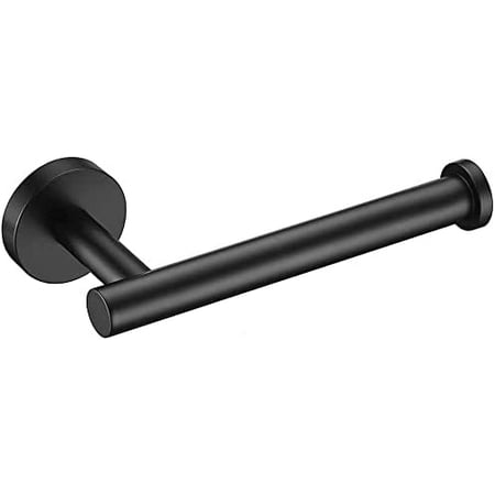 Bathroom Matte Black Toilet Paper Holder, Stainless Steel Bathroom Tissue Holder Wall Mounted ...