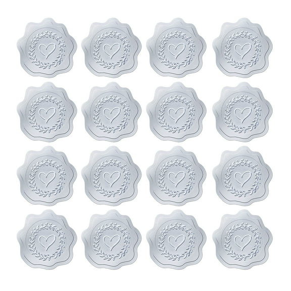 AYYUFE 250Pcs Seal Stickers Sparkling Relief Design Elegant Metal Face Unique Decorative Paper Heart-shaped Sealing Stickers Home Accessories