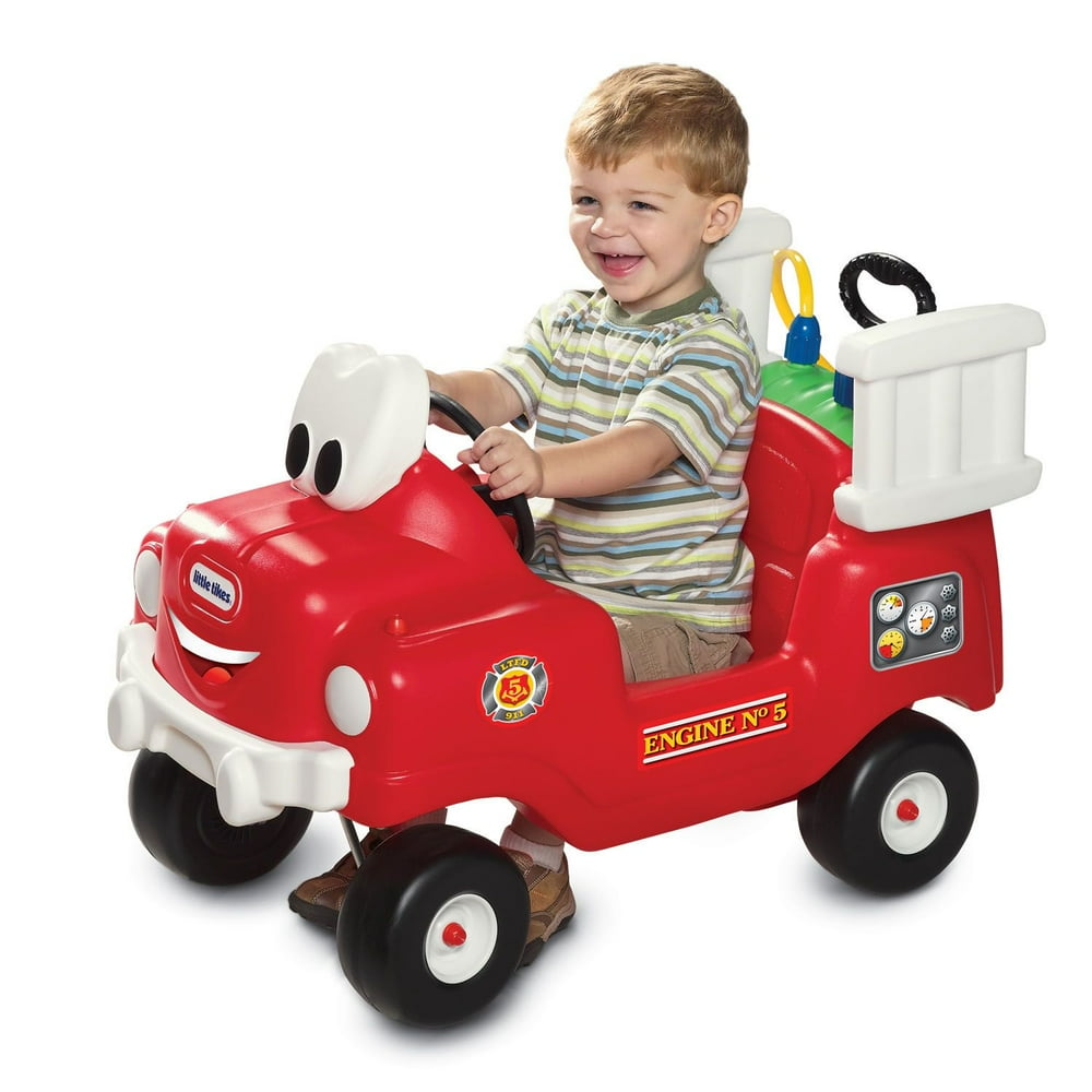 Little Tikes Spray & Rescue Fire Truck Foot to Floor Ride On Walmart