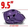thumbnail image 3 of Franklin Sports Meshtek Kids Teeball Glove + Ball Set, 9.5 in, Purple/Silver, Left Hand Throw, 3 of 7