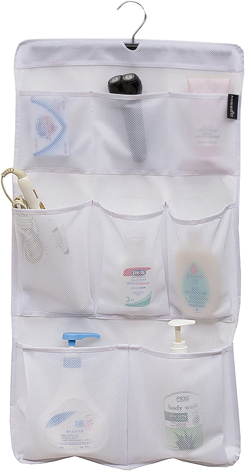 Cruise Travel Shower Caddy Bundle - 8 & 5 Pocket Mesh Organizers For Toiletries