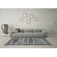 thumbnail image 3 of Ahgly Company Indoor Round Abstract Gray Modern Area Rugs, 4' Round, 3 of 4