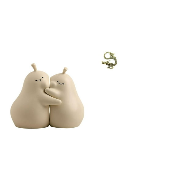 Soporte Para Libros De Pera Abrazable, Sujetalibros De Cerámica, Estatua China De Latón, Mini Figura De Mascota De Té, Adorno De Estantería De Mano De Obra Fina, Maravilloso Regalo,