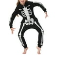 thumbnail image 5 of Nituyy Matching Family Pajamas Sets Skeleton Glow in Dark Jumpsuit Halloween Hooded One-Piece Zipper PJS Family Jammies, 5 of 9