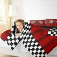 thumbnail image 4 of Homewish Race Car Bedding Comforter Set,Extreme Sport Twin Comforter Sets,Checkered Racing Flag Bedding Set For Boys Teens,Ultra Soft Home Decor Reversible,2pcs, 4 of 8