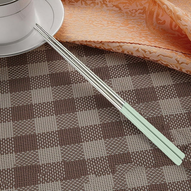 Stainless Steel Chopsticks Reusable Chopsticks Dishwasher Washable Non Metal Square Chopsticks As A Gift Suitable For Kitchen Dinners