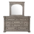thumbnail image 2 of Maklaine Contemporary 72"W Wood Dresser and Mirror in Gray Finish, 2 of 5