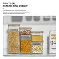 thumbnail image 4 of Stackable Kitchen Canisters Set, Kitchen Canisters Clear Container Clear Food Storage Jars Containers With Airtight Bamboo Lid For Candy, , Rice, Sugar, Flour, Pasta, Nuts, 4 of 8