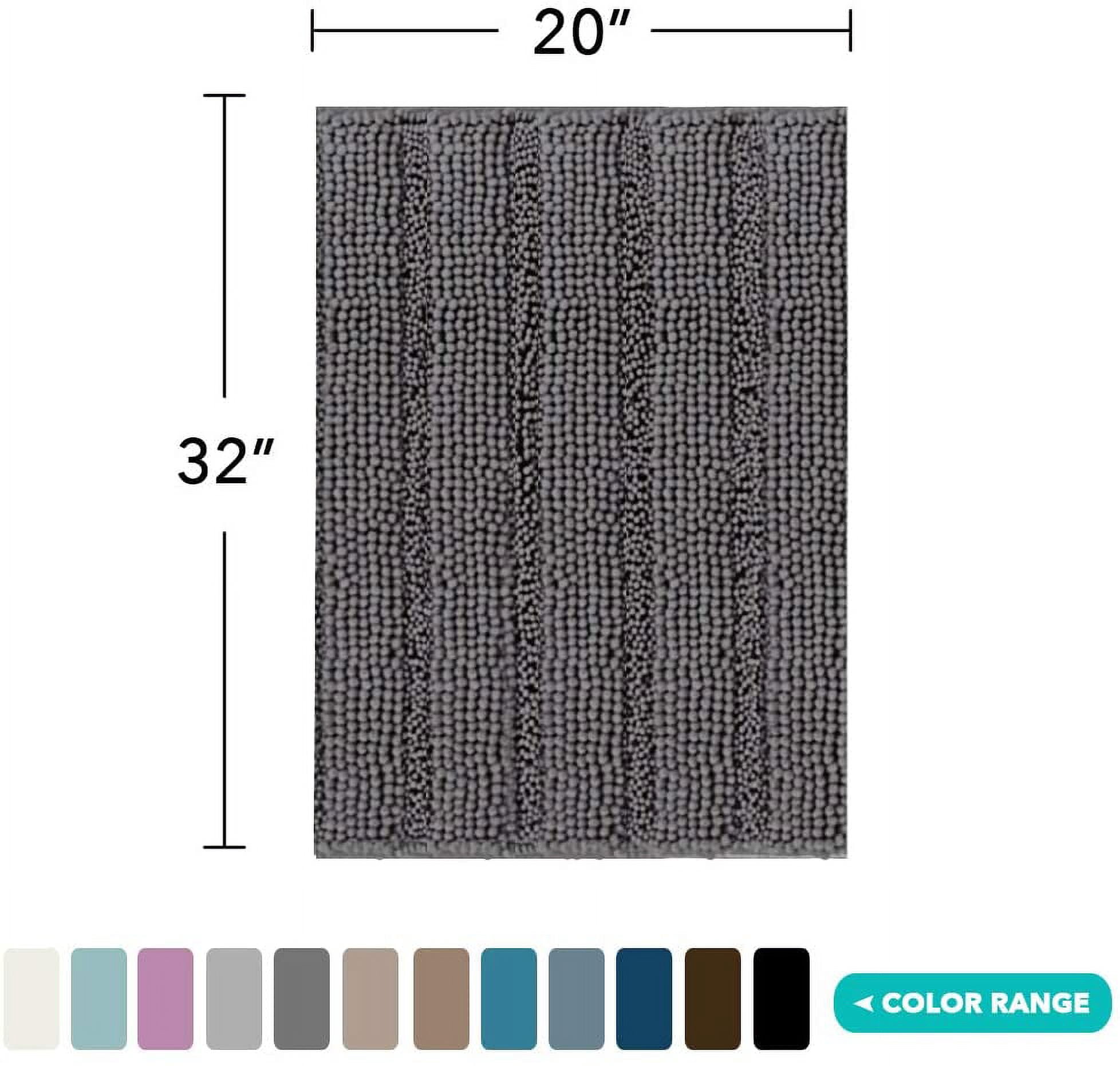 ZGAD  Sage Green Bathroom Rugs Runner Extra Long Large Bath Mat Plush Shaggy Chenille Bathroom Rug 47 x 17 Non-Slip Bath Rug Runner Extra Soft & Absorbent Thick Floor Mats, Machine Washable, Sage