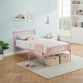 thumbnail image 2 of Twin Bed Frame, Metal Platform Bed Frame, Mattress Foundation with Steel Slat Support, No Box Spring Needed, Easy Assembly, 2 of 11