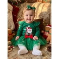 thumbnail image 4 of Loicainy Infant Baby Girl Christmas Outfit 3 6 9 12 18 Months Long Sleeve Romper Tulle Skirt Headband Clothes Set, 4 of 9