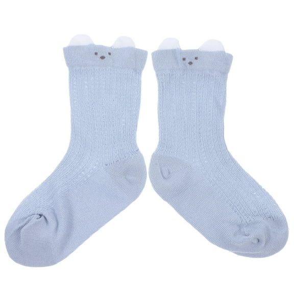 ELAYARD 1 Pair Toddler Boys Socks Lightweight Blue Breathable Washable Midcalf Protection Unisex Daily Wear