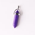 thumbnail image 1 of Quartz Point Pendant natural stone crystal agate bullet hexagon Post necklace Pendant, 1 of 5