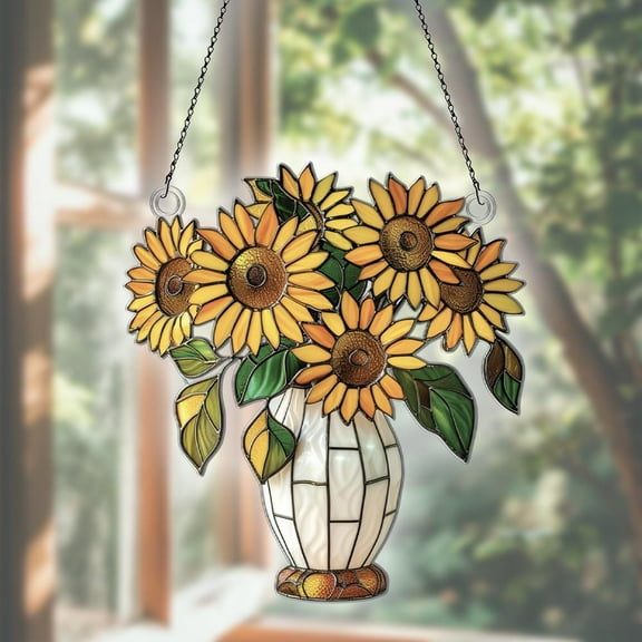 Sunflower Acrylic Suncatcher Window Hanging, Sunflower Ornaments, Sunflower Decor, Sunflower Gifts For Women Men, Sunflower Lovers Gift