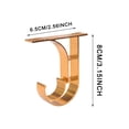 thumbnail image 2 of TIELUTT 6Pcs Ceiling Curtain Rod Installation Hook Hanger Storage Rack Support Bracket Rose Golden Industrial Metal Shelf Clips Wall Hooks Cup Hanger Coffee Mug Hooks Purse Hangers for Closet, 2 of 3