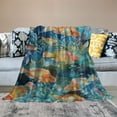 thumbnail image 2 of Nawypu Ocean Scene Seamless Print Blanket Ocean Scene Seamless Blanket for Bed Sofa Camping Office Travel Housewarming Decor Gift for Family Warm Cozy Soft Throw Blankets, 2 of 6