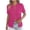 Hot Pink, variant on Women's Knit Summer Blouses Button Down Short Sleeve Crewneck Soft Cardigan Sweater Tops Dressy Casual (XL, Khaki)
