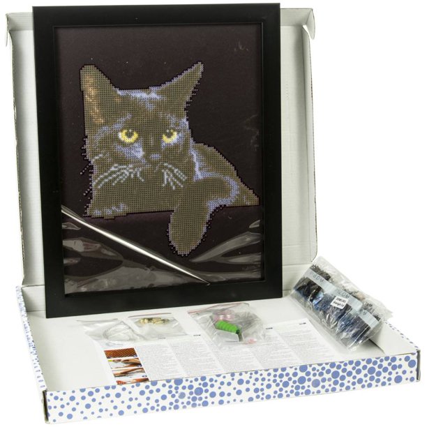 Diamond Dotz Diamond Embroidery Facet Art Kit W/ FrameMidnight Cat