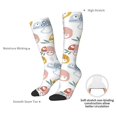 thumbnail image 5 of Knee High Socks for Men and Women, Q Version Cute Chameleon Lizard Althletic Compression Socks, Support Long Tube Socks for Outdoor Sport, Calf Socks, High Stockings for Women Men, 5 of 7