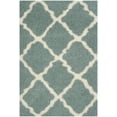 thumbnail image 5 of SAFAVIEH Daley Geometric Plush Shag Area Rug, Seafoam/Ivory, 6' x 9', 5 of 8