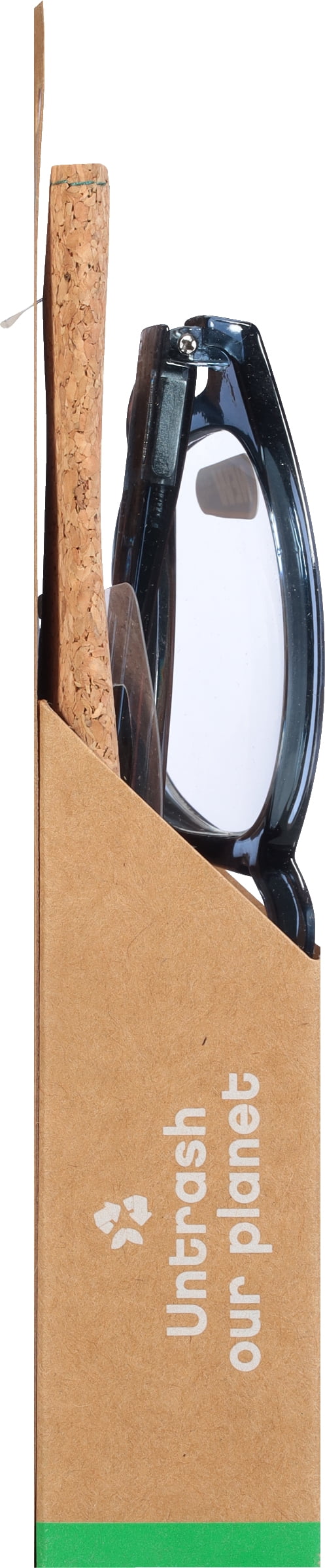 Bio Eyes Unisex Round Reading Glasses Made from Recycled Plastic Basil +1.75 in Blue