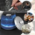 thumbnail image 6 of Outdoor Ashtray with Lid for Cigarette Stainless Steel Smokeless Ash Tray for Patio Home Table Decor Bright Star in Sky, 6 of 7