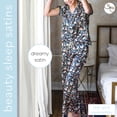 thumbnail image 2 of Hello Mello Bow So Lovely Satin Pajama Lounge Pants, Petal to the Metal Medium/Large (Women's), 2 of 9