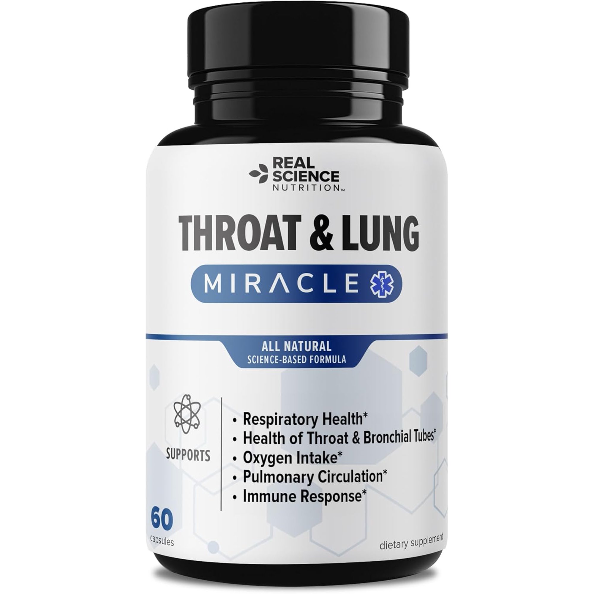 Throat & Lung Miracle for Adults – Natural Formula for Respiratory Wellness, Cough, Wheezing, Shortness of Breath, and Throat Comfort