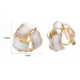 thumbnail image 4 of Yoursfs Gold Plated White Love Knot Clip on Earrings for Women Non-Pierced Knot Earrings, 4 of 5