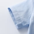 thumbnail image 6 of CUZIBR Boys Kids Baby Summer Outfits Formal Short Sleeve Button Down Turndown Collar Shirts Tops Suspenders Striped Shorts Child Gentleman Elegant Clothes Sets Cozy Daily Wear,Blue,6-7 Years, 6 of 8