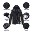 thumbnail image 6 of TACVASEN Men's Winter Jackets Ski Snow Waterproof with Hood Warm Fleece Hiking Fishing Coats Black L, 6 of 7