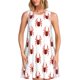 thumbnail image 1 of Fotbe Spiders Insects Vestido de Verano sin Mangas para Mujer – Vestido Midi Línea A, Estilo Camiseta Floral, Vestido Playero Casual y Fluido, 1 of 7