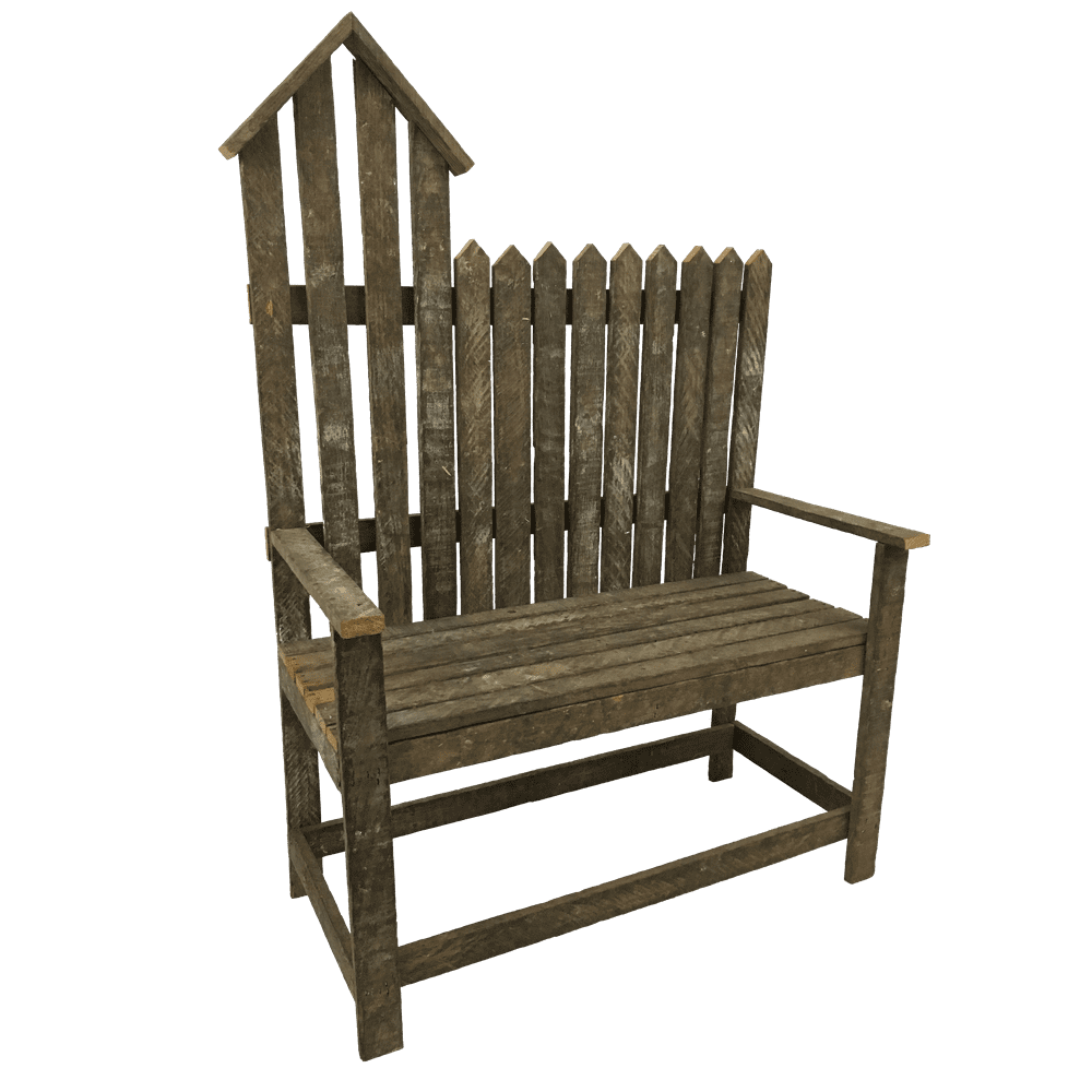 Rustic Reclaimed Tobacco Lath Board Birdhouse Bench - Walmart.com