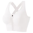 thumbnail image 4 of Ropa interior deportiva todo en uno para mujer, chaleco de yoga con espalda fruncida, cremallera, sin aros, para fitness, running, a prueba de golpes, de secado rápido, 4 of 6