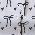 thumbnail image 5 of Pajamas for Women Set 2 Pieces Short Sleeves Bow Print Lapel Pjs Tops & Shorts Cozy Button Up Short Sleeves Sleepwear Tops & Short Set (Black-Bow3 M), 5 of 6