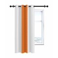 thumbnail image 7 of Orange Thermal Insulated Blackout Curtains for Bedroom 54 Length Stripes Solid Color Room Darkening Curtain 1 Panel Grommet Window Curtain Drape for Living Room Nursery Room, 7 of 7