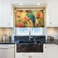 thumbnail image 6 of BZSMCE Set of 2 Pieces Kitchen Window Curtain Fashion Parrot with Butterflies Printed 27x24in/27x36in, 6 of 9