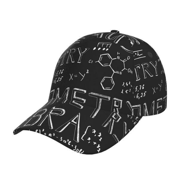 Fotbe Black Scientific Gorro Clásico de Béisbol, Gorra Ajustable con Broche Snapback, Gorro de Exterior de Algodón Suave