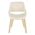 thumbnail image 4 of LumiSource Natural Wood, Cream Fabric Fabrico Chair - Set of 2, 4 of 8