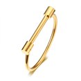 thumbnail image 2 of Womens Shackle Screw Cuff Bracelet Stainless Steel Bangle Bracelet, 2 of 4